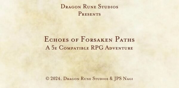 Echoes of The Forsaken Path - A D&D 5e Adventure (Digital)
