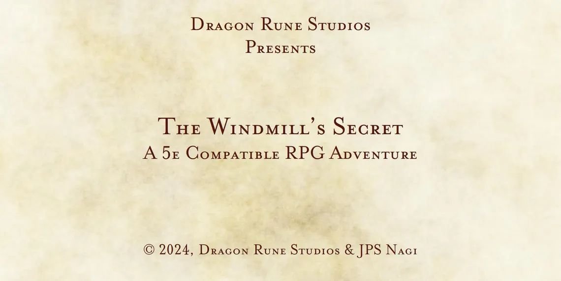 The Windmill's Secret - A D&D 5e Adventure (Digital)