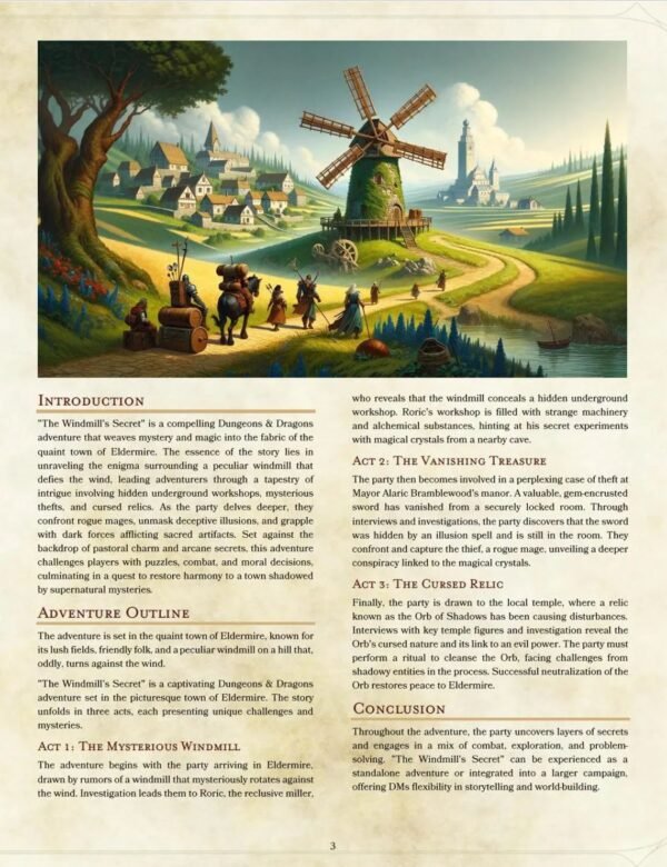 The Windmill's Secret - A D&D 5e Adventure (Digital) - Image 2