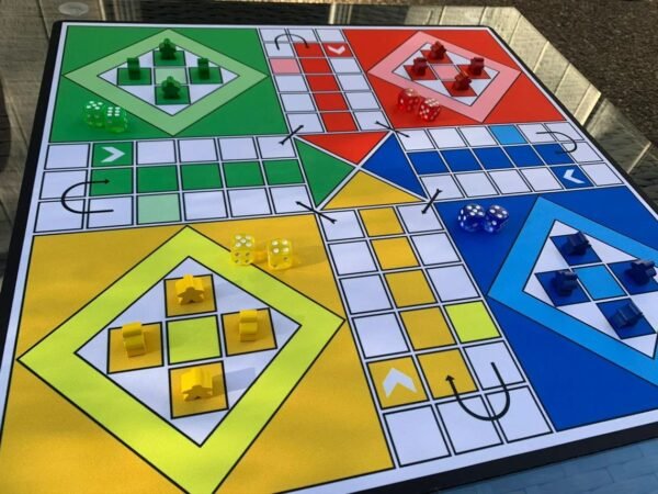 Luxury Deluxe Neoprene Parcheesi & Snakes and Ladders Game Set - Image 4