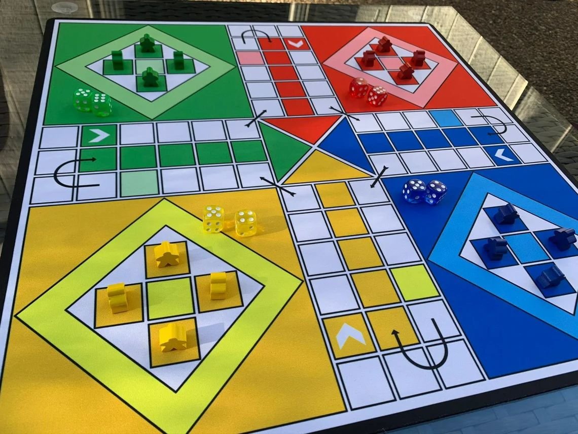 Luxury Deluxe Neoprene Parcheesi & Snakes and Ladders Game Set - Image 4
