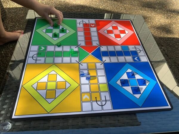 Luxury Deluxe Neoprene Parcheesi & Snakes and Ladders Game Set - Image 5
